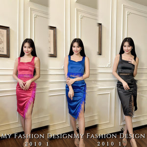 @🔥黑卡独家爆款🔥高品质气质缎面款套装 上衣 ➕ 裙子 RM119 Only🌸 （2-P1）