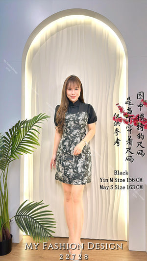 爆款新品🔥高品质提花旗袍款拼接连体裙 RM85 Only🌸  （1-J3）