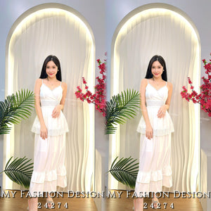 爆款新品🔥高品质吊带款连体长裙 RM106 Only🌸（1-I4）（2-G2）