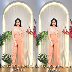 爆款新品🔥高品质蕾丝拼接连体长裤 RM92 Only🌸（2-J3）