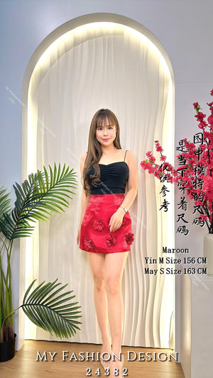 爆款新品🔥高品质高腰立体花朵裤裙 RM69 Only🌸（1-D4）