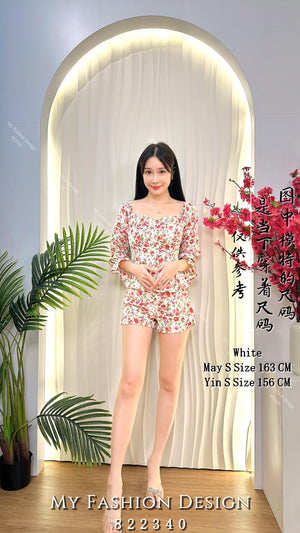 爆款新品🔥高品质花花一字领连体短裤 RM89 Only🌸（2-I2）