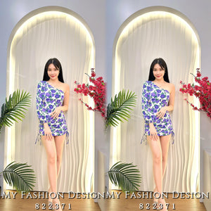 爆款新品🔥高品质气质斜边花花套装 上衣 ➕ 裙子 RM109 Only🌸（2-W4）