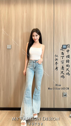 爆款新品🔥高品质牛仔款修身显瘦喇叭长裤 RM69 Only🕊