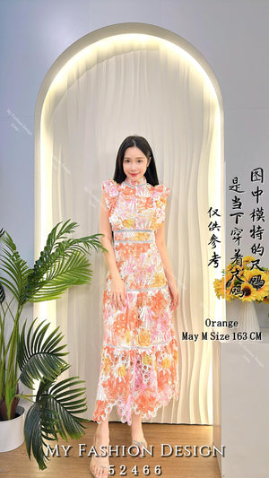 【补现货】爆款新品🔥高品质气质水溶花连体长裙 RM 69.00 Only🌸（原价 RM179.00）