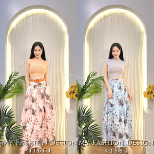 爆款新品🔥高品质花花套装 上衣 ➕ 长裙 RM99 only🌸（1-B3）
