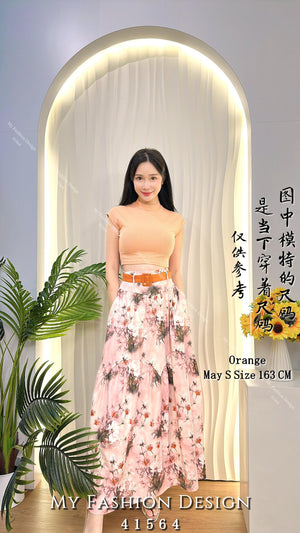 爆款新品🔥高品质花花套装 上衣 ➕ 长裙 RM99 only🌸（1-B3）