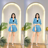 【补现货】爆款新品🔥高品质气质款牛仔套装 上衣 ➕ 短裤RM65.00 Only🌸（原价 RM120.00）