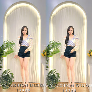 @爆款新品🔥高品质桐花拼接时装上衣 RM59 Only🌸 (2-O3)