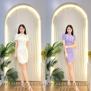 🧨金卡独家爆款🧨高品质气质款小香旗袍连体裙 RM109 Only🌸（2-Q2）