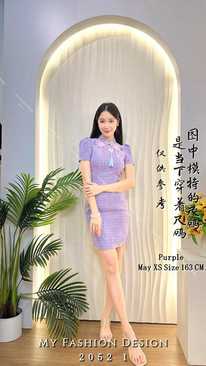 🧨金卡独家爆款🧨高品质气质款小香旗袍连体裙 RM109 Only🌸（2-Q2）