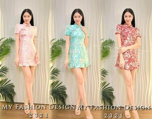 🔥MFD金卡独家爆款🔥 高品质提花款旗袍连体裤裙 RM129 Only🌸（1-E3）