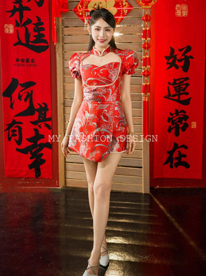 🔥MFD金卡独家爆款🔥 高品质提花款旗袍套装 上衣➕裤裙 RM149 Only🌸（1-F2）