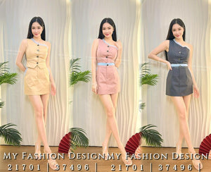 爆款新品🔥高品质斜肩锦棉套装 上衣 ➕ 裤裙 RM109 Only🌸（2-N3）