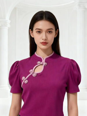 🔥新品抢先上架🔥高品质旗袍螺纹上衣 RM49 Only🌸 (1-H2)