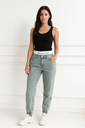 🔥新品抢先上架🔥高品质高腰弹性牛仔长裤 RM79 Only🌸 (1-A2)