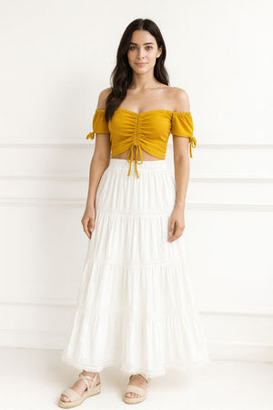 🔥新品抢先上架🔥高品质休闲款套装 上衣 ➕ 长裙 RM79 Only🌸 (1-B2)