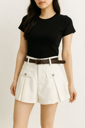 🔥新品抢先上架🔥高品质高腰锦棉短裤 RM55 Only🌸 （原价 RM65 ）