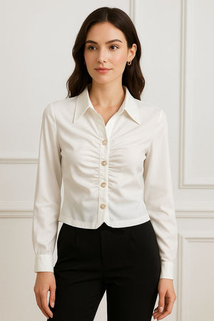 🔥新品抢先上架🔥高品质缎面长袖衬衫上衣 RM55 Only🌸 （原价 RM69 ）(1-D3)