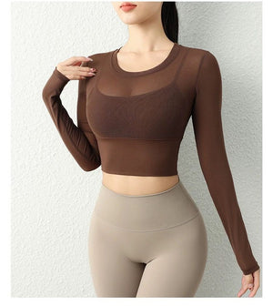 🔥新品抢先上架🔥高品质网纱拼接长袖上衣 RM39 Only🌸 （原价 RM55 ）(1-J4)