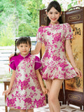 🔮MFD独家亲子系列🔮高品质提花款旗袍连体裤裙 🔥优惠 RM109 Only🔥 （原价 RM139 ）（2-L4）