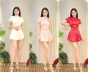 🔥新品抢先上架🔥高品质气质旗袍套装 上衣 ➕ 裤裙 RM95 Only🌸（1-Q2）