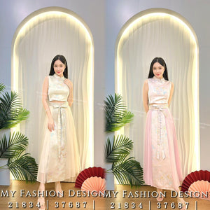 🔥新品抢先上架🔥高品质气质新中式套装 上衣 ➕ 长裙 RM129 Only🌸（1-N2）