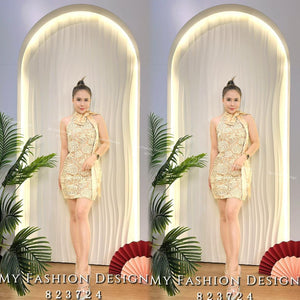 🔥爆款新品🔥高品质cut in款蕾丝拼接缎面连体裙 RM89.90 Only🌸 (原价 RM105 ）（补现货）