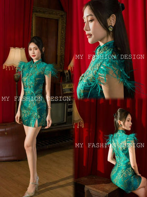 🔥独家爆款🔥高品质气质提花款旗袍套装 上衣 ➕ 裤裙 RM159 Only🌸（1-G3）