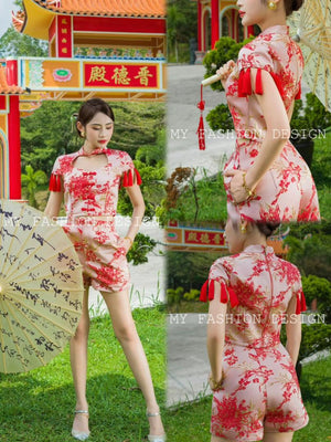 🏮MFD 独家爆款🏮 高品质提花旗袍套装 上衣 ➕ 裤子 RM158 Only🌸（1-A4)