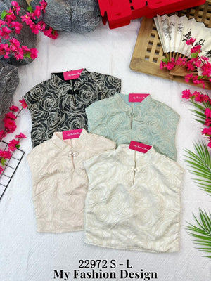 【补现货】🔥爆款新品🔥高品质提花旗袍上衣 RM49 Only🌸（原价 RM60）