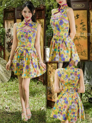 🔥MFD独家爆款🔥 高品质花布旗袍套装 上衣 ➕ 裤裙 RM119 Only🔥（1-C4）