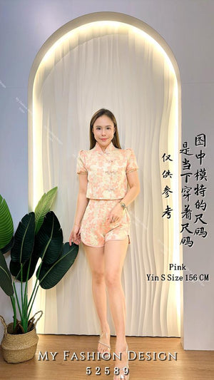 🔥爆款新品🔥高品质提花款旗袍套装 上衣 ➕ 短裤 RM109 Only🌸