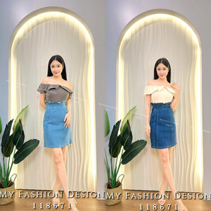 爆款新品🔥高品质气质款高腰牛仔裙 RM65 Only🌸（1-Q3）