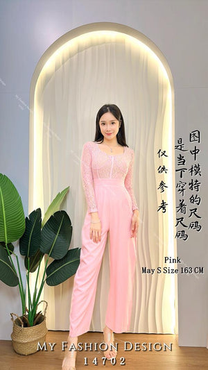 爆款新品🔥高品质蕾丝拼接连体长裤 RM79 Only🌸（1-J2）