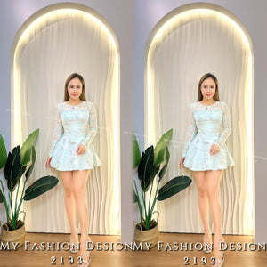 🔥黑卡独家爆款🔥 高品质提花款拼接蕾丝连体裤裙 RM109 Only🌸 （1-D2）