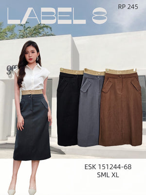 【补现货】151244 高腰OL半身长裙 RM68 Only🌸