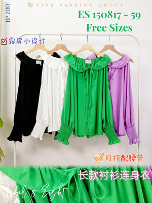 【补现货】🛍️爆款新品🛍️高品质长款衬衫上衣 RM19.90 Only🌸（原价 RM59.00）