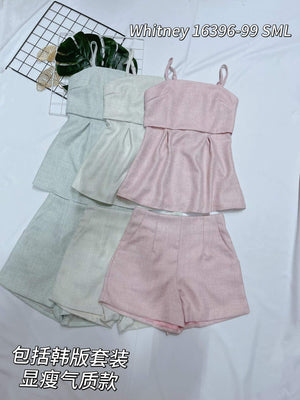 爆款新品🔥 高品质吊带套装 上衣 ＋ 短裤  RM99 Only🌸【补现货】