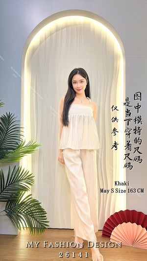 🔥爆款新品🔥高品质休闲条纹套装 上衣 ➕ 长裤 RM79 Only🌸