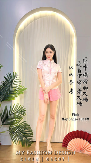 🔥新品抢先上架🔥高品质气质新中式套装 上衣 ➕ 短裤 RM115 Only🌸（1-Q2）