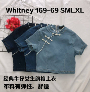 【补现货】169 高品质牛仔旗袍上衣 RM69 ONLY