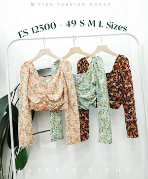 【补现货】12500🔥爆款新品🔥高品质碎花时装上衣 RM49 Only🌸