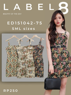 【补现货】151042 提花连体裙 RM75 Only🌸