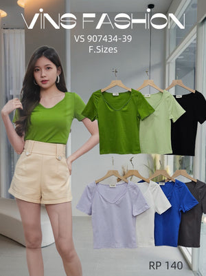 【补现货】907434 百搭棉质上衣 RM25 Only🌸 （原价 RM39 ）