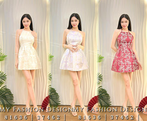 🔥新品抢先上架🔥高品质绑带提花连体裙 RM89 Only🌸（1-K4）