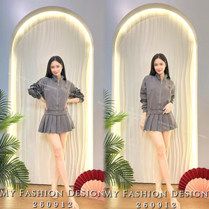 🔥爆款新品🔥高品质休闲百褶套装 上衣 ➕ 裤裙 RM95 Only🌸