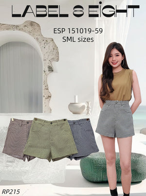 【补现货】151019 高腰格子短裤 RM59 Only🌸