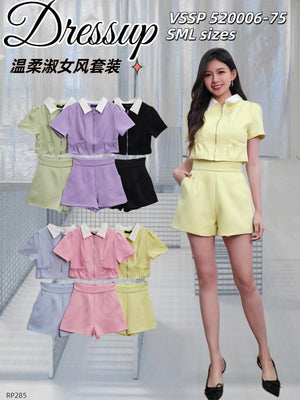 【补现货】🔥爆款新品🔥 西装套装 上衣 ＋ 短裤 RM 55.00 Only🌸（原价 RM75）