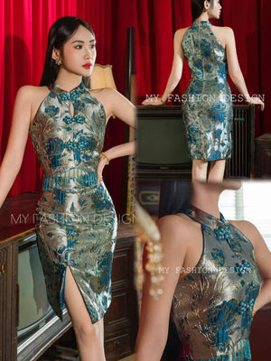 🏮MFD独家爆款🏮高品质提花cut in款旗袍套装 上衣 ➕ 裙子 RM169 Only🔥（2-I4）